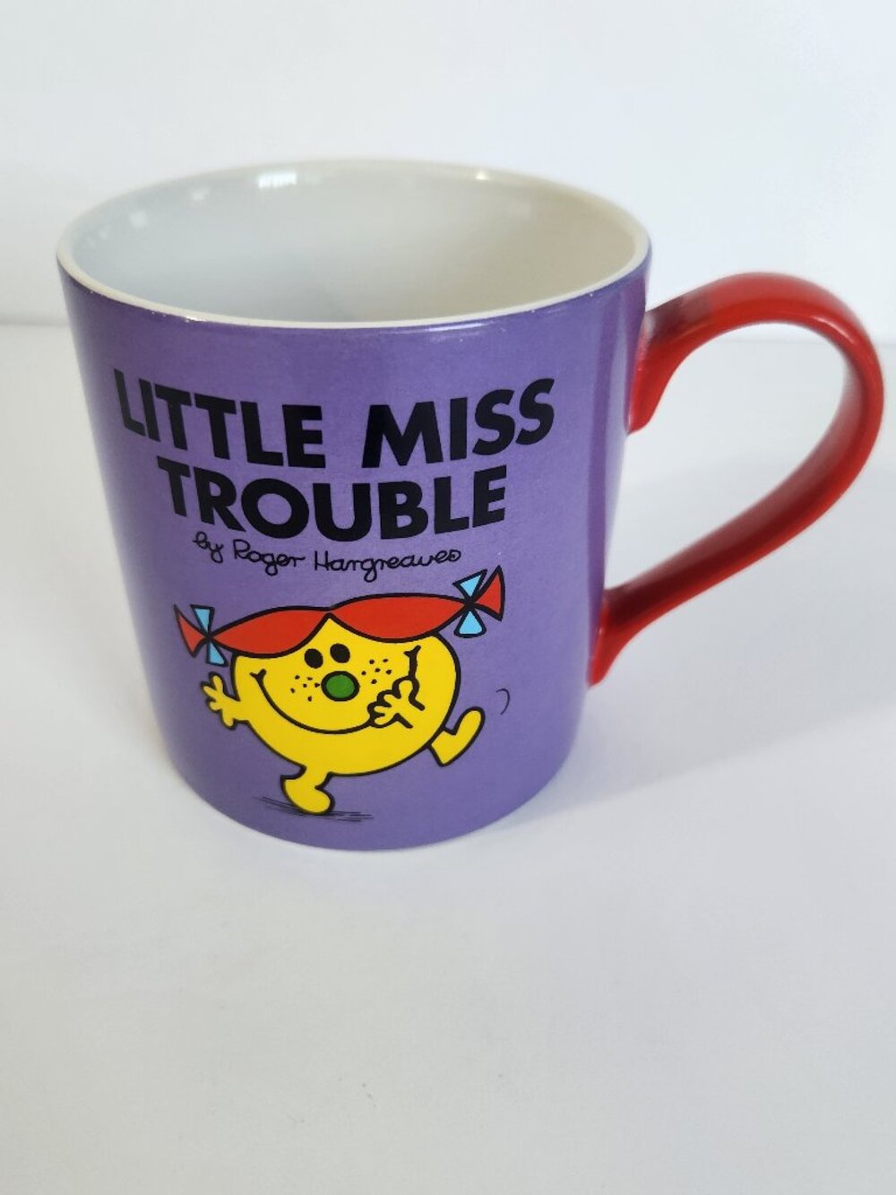 Little Miss Trouble Mug in Purple, Yellow, Red